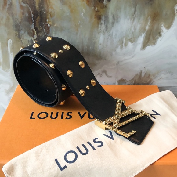 Louis Vuitton Black Studded Claus Initiales Belt main image 5